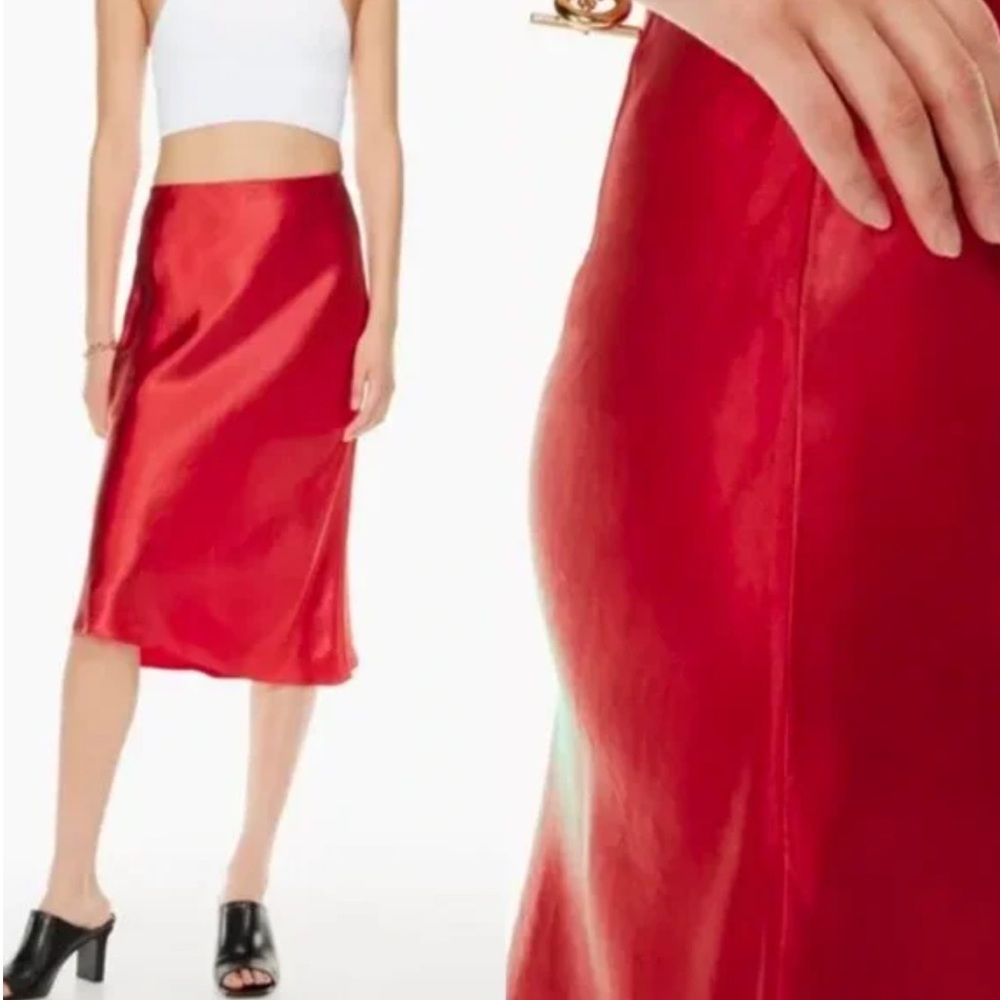 Babaton Midi Red Skirt Size 2